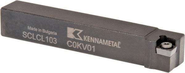 Kennametal - SCLC, Left Hand Cut, 5° Lead Angle, 5/8" Shank Height x 5/8" Shank Width, Neutral Rake Indexable Turning Toolholder - 4" OAL, CC..32.5. Insert Compatibility, Series Screw-On - Apex Tool & Supply