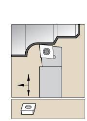 Kennametal - SCLC, Left Hand Cut, 5° Lead Angle, 3/8" Shank Height x 3/8" Shank Width, Neutral Rake Indexable Turning Toolholder - 6" OAL, CC..21.5. Insert Compatibility, Series Screw-On - Apex Tool & Supply