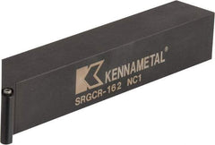 Kennametal - SRGC, Right Hand Cut, 1" Shank Height x 1" Shank Width, Neutral Rake Indexable Turning Toolholder - 6" OAL, RC..21.5. Insert Compatibility, Series Screw-On - Apex Tool & Supply
