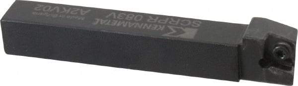 Kennametal - SCRP, Right Hand Cut, 15° Lead Angle, 1/2" Shank Height x 1/2" Shank Width, Positive Rake Indexable Turning Toolholder - 3-1/2" OAL, CP..32.5. Insert Compatibility, Series Screw-On - Apex Tool & Supply