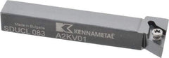 Kennametal - SDUC, Left Hand Cut, 3° Lead Angle, 1/2" Shank Height x 1/2" Shank Width, Neutral Rake Indexable Turning Toolholder - 3-1/2" OAL, DC..32.5. Insert Compatibility, Series Screw-On - Apex Tool & Supply