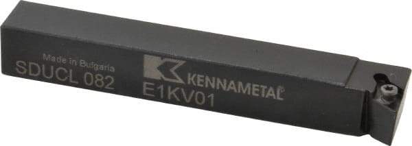 Kennametal - SDUC, Left Hand Cut, 3° Lead Angle, 1/2" Shank Height x 1/2" Shank Width, Neutral Rake Indexable Turning Toolholder - 3-1/2" OAL, DC..21.5. Insert Compatibility, Series Screw-On - Apex Tool & Supply