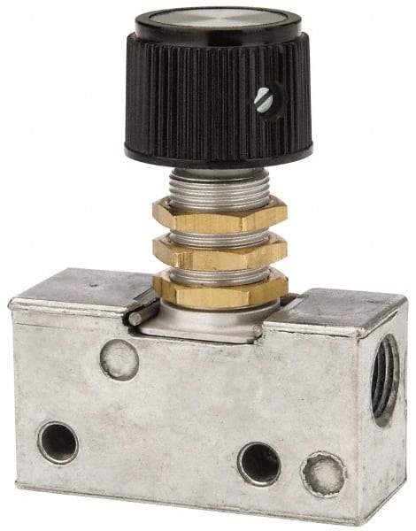 ARO/Ingersoll-Rand - 0.195 CV Rate & 7.5 CFM 3 Way Air Valve - Panel Button, Spring Return, 150 Max psi - Apex Tool & Supply