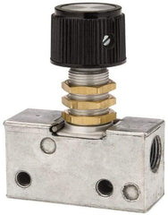 ARO/Ingersoll-Rand - 0.195 CV Rate & 7.5 CFM 3 Way Air Valve - Panel Button, Spring Return, 150 Max psi - Apex Tool & Supply
