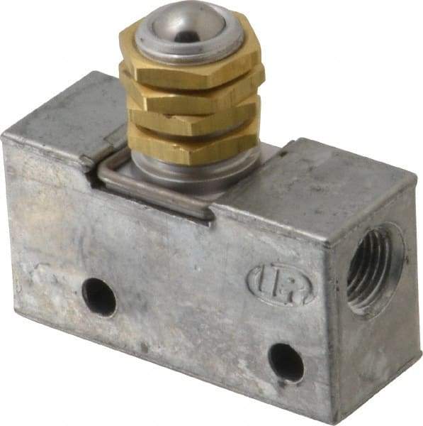 ARO/Ingersoll-Rand - 0.195 CV Rate & 7.5 CFM 3 Way Air Valve - Ball Roller, Spring Return, 150 Max psi - Apex Tool & Supply