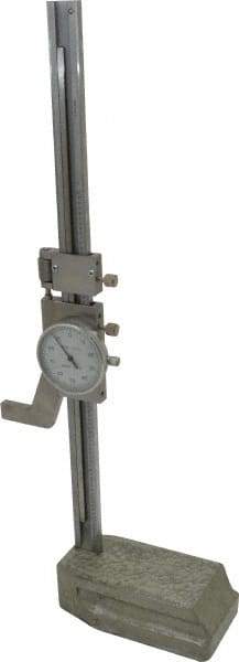 Value Collection - 8" Stainless Steel Dial Height Gage - 0.001" Graduation, Dial Display - Apex Tool & Supply