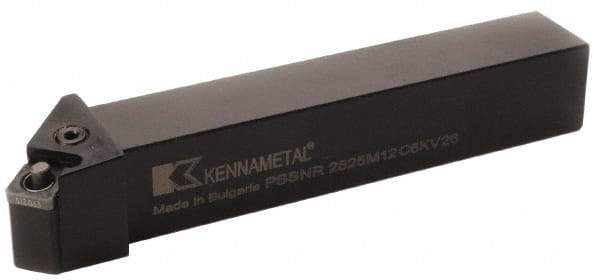 Kennametal - PSSN, Left Hand Cut, 45° Lead Angle, 25mm Shank Height x 25mm Shank Width, Negative Rake Indexable Turning Toolholder - 150mm OAL, SN..1506.. Insert Compatibility, Series Kenlever - Apex Tool & Supply