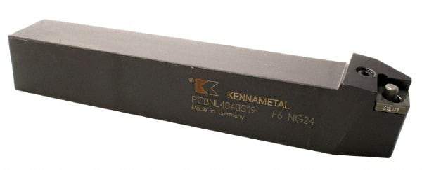 Kennametal - PCBN, Left Hand Cut, 5° Lead Angle, 25mm Shank Height x 25mm Shank Width, Negative Rake Indexable Turning Toolholder - 150mm OAL, CN..1204.. Insert Compatibility, Series Kenlever - Apex Tool & Supply