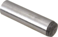 Value Collection - 10mm Diam x 40mm Pin Length Alloy Steel Standard Dowel Pin - C 58-62 Hardness, 37,100 Lb Breaking Strength, 1 Rounded End - Apex Tool & Supply