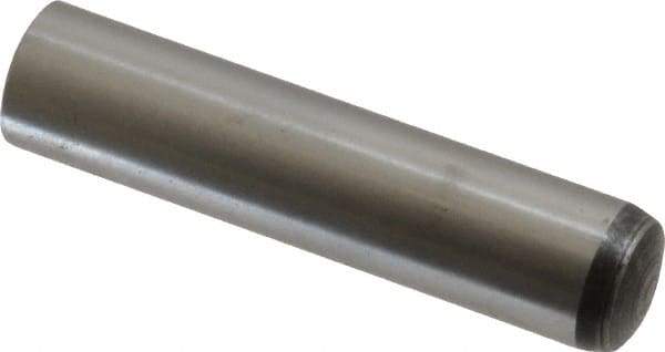 Value Collection - 10mm Diam x 45mm Pin Length Alloy Steel Standard Dowel Pin - C 58-62 Hardness, 37,100 Lb Breaking Strength, 1 Rounded End - Apex Tool & Supply