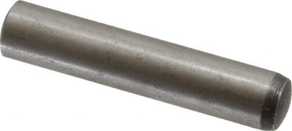 Value Collection - 10mm Diam x 50mm Pin Length Alloy Steel Standard Dowel Pin - C 58-62 Hardness, 37,100 Lb Breaking Strength, 1 Rounded End - Apex Tool & Supply