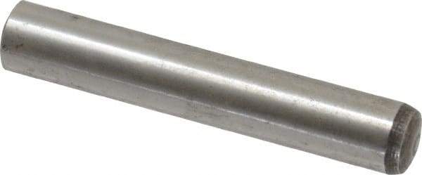 Value Collection - 10mm Diam x 60mm Pin Length Alloy Steel Standard Dowel Pin - C 58-62 Hardness, 37,100 Lb Breaking Strength, 1 Rounded End - Apex Tool & Supply