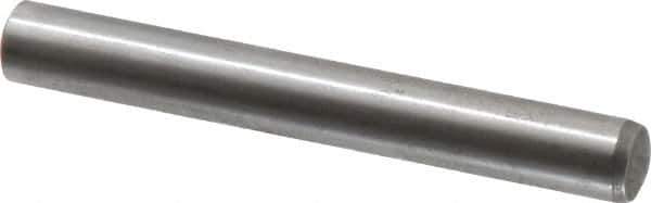 Value Collection - 10mm Diam x 80mm Pin Length Alloy Steel Standard Dowel Pin - C 58-62 Hardness, 37,100 Lb Breaking Strength, 1 Rounded End - Apex Tool & Supply