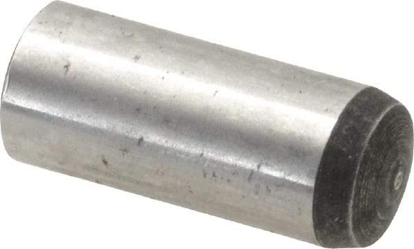 Value Collection - 12mm Diam x 30mm Pin Length Alloy Steel Standard Dowel Pin - C 58-62 Hardness, 53,400 Lb Breaking Strength, 1 Rounded End - Apex Tool & Supply