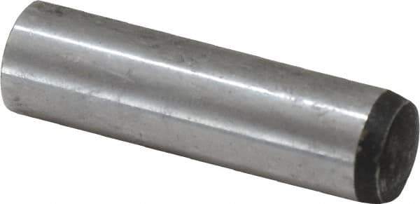 Value Collection - 12mm Diam x 45mm Pin Length Alloy Steel Standard Dowel Pin - C 58-62 Hardness, 53,400 Lb Breaking Strength, 1 Rounded End - Apex Tool & Supply