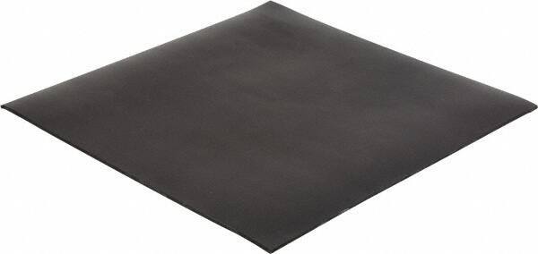 Made in USA - 12" Long, 12" Wide, 1/8" Thick, Neoprene Rubber Foam Sheet - 45 to 55 Durometer, Black, -40 to 225°F, 2,500 psi Tensile Strength, Plain Backing, Stock Length - Apex Tool & Supply