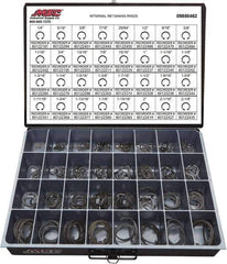 Value Collection - 640 Piece, 1/4 to 2-1/8", SpRing Assortment Steel, Snap Internal Retaining Ring Assortment - Includes Compartmented Case - Apex Tool & Supply
