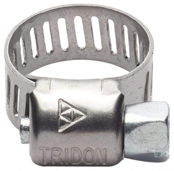IDEAL TRIDON - SAE Size 188, 2-1/16 to 12-1/4" Diam, Stainless Steel Worm Drive Clamp - 1/2" Wide, Material Grade 201/305, Series 620 - Apex Tool & Supply