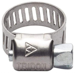 IDEAL TRIDON - SAE Size 164, 1-3/4 to 10-3/4" Diam, Stainless Steel Worm Drive Clamp - 1/2" Wide, Material Grade 201/305, Series 620 - Apex Tool & Supply