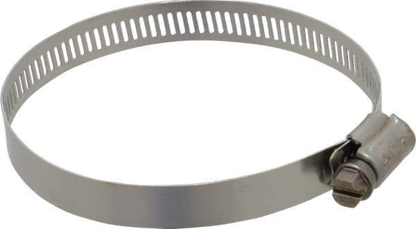 IDEAL TRIDON - SAE Size 48, 2-9/16 to 3-1/2" Diam, Stainless Steel Worm Drive Clamp - 1/2" Wide, Material Grade 201/305, Series 620 - Apex Tool & Supply