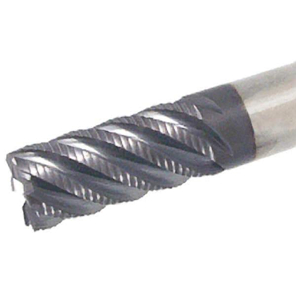 Iscar - 12mm Diam, Coarse Pitch, 26mm LOC, 4 Flute Solid Carbide 45° Corner Chamfer Roughing End Mill - TiAlN Finish, 83mm OAL, 12mm Shank Diam, Single End, 45° Helix - Apex Tool & Supply