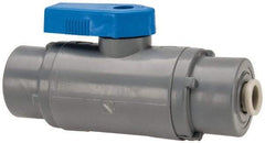 Specialty Mfr - 1/4" Pipe, PVC Standard Ball Valve - Inline - One Way Flow, Push-to-Connect x Push-to-Connect Ends, Wedge Handle, 125 WOG - Apex Tool & Supply