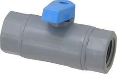 Specialty Mfr - 3/8" Pipe, PVC Standard Ball Valve - Inline - One Way Flow, FNPT x FNPT Ends, Wedge Handle, 125 WOG - Apex Tool & Supply