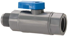 Specialty Mfr - 3/8" Pipe, PVC Standard Ball Valve - Inline - One Way Flow, MNPT x FNPT Ends, Wedge Handle, 125 WOG - Apex Tool & Supply