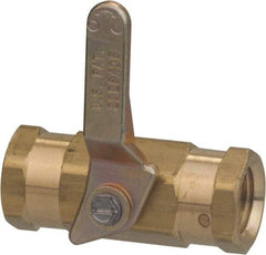 Specialty Mfr - 3/8" Pipe, Brass Standard Ball Valve - Inline - Two Way Flow, FNPT x FNPT Ends, Lever Handle, 500 WOG - Apex Tool & Supply