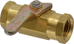 Specialty Mfr - 1/4" Pipe, Brass Standard Ball Valve - Inline - Two Way Flow, FNPT x FNPT Ends, Lever Handle, 500 WOG - Apex Tool & Supply