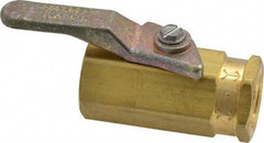 Specialty Mfr - 1/4" Pipe, Brass Standard Ball Valve - Inline - One Way Flow, FNPT x FNPT Ends, Lever Handle, 500 WOG - Apex Tool & Supply