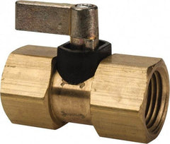 Specialty Mfr - 1/2" Pipe, Brass Standard Ball Valve - Inline - One Way Flow, FNPT x FNPT Ends, Lever Handle, 500 WOG - Apex Tool & Supply