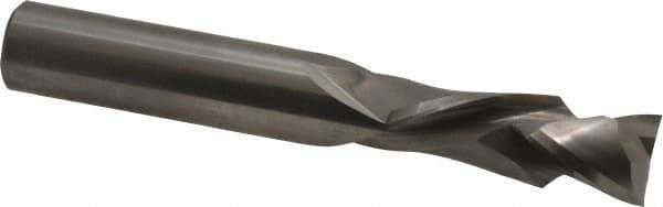 Onsrud - 1/2" Cutting Diam x 1-3/8" Length of Cut, 2 Flute, Compression Spiral Router Bit - Uncoated, Right Hand Cut, Solid Carbide, 3-1/2" OAL x 1/2" Shank Diam, Double Edge, 30° Helix Angle - Apex Tool & Supply