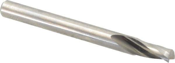 Onsrud - 3/16" Cutting Diam x 3/8" Length of Cut, 1 Flute, Upcut Spiral Router Bit - Uncoated, Right Hand Cut, Solid Carbide, 2" OAL x 3/16" Shank Diam, Single Edge, 21° Helix Angle - Apex Tool & Supply