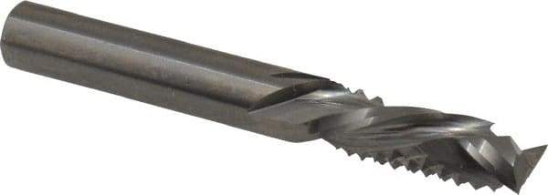 Onsrud - 1/4" Cut Diam, 1/4" Shank Diam, Cylinder Head Double Cut Burr - Carbide, Flat End, 3/4" LOC, 2" OAL - Apex Tool & Supply