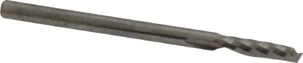 Onsrud - 1/8" Cutting Diam x 1/2" Length of Cut, 1 Flute, Upcut Spiral Router Bit - Uncoated, Right Hand Cut, Solid Carbide, 2" OAL x 1/8" Shank Diam, Single Edge, 21° Helix Angle - Apex Tool & Supply
