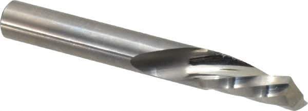 Onsrud - 3/8" Cutting Diam x 3/4" Length of Cut, 1 Flute, Downcut Spiral Router Bit - Uncoated, Right Hand Cut, Solid Carbide, 3" OAL x 3/8" Shank Diam, Single Edge, 21° Helix Angle - Apex Tool & Supply
