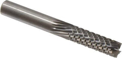 Onsrud - 3/8" Cut Diam, 3/8" Shank Diam, Cylinder Head Fluted Cut Burr - Carbide, Flat End, 1-1/8" LOC, 3-1/2" OAL - Apex Tool & Supply