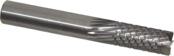 Onsrud - 1/2" Cut Diam, 1/2" Shank Diam, Cylinder Head Fluted Cut Burr - Carbide, Flat End, 1-1/8" LOC, 3-1/2" OAL - Apex Tool & Supply