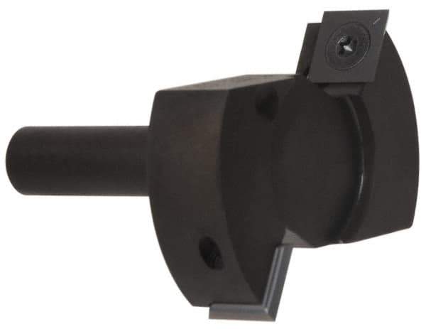 Onsrud - 4" Cutting Diam, 1/8" Max Depth of Cut, 3/4" Shank Diam, Indexable Spoilboard Surface Insert Cutter - 3 Cutters, Up Shear Cut, ICK L 142 Insert Style, Carbide-Tipped, 3.05" OAL, 2-1/4" Shank Length, Right Hand Cut - Apex Tool & Supply