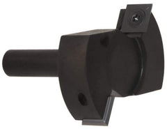 Onsrud - 4" Cutting Diam, 1/8" Max Depth of Cut, 3/4" Shank Diam, Indexable Spoilboard Surface Insert Cutter - 3 Cutters, Up Shear Cut, ICK L 142 Insert Style, Carbide-Tipped, 3.05" OAL, 2-1/4" Shank Length, Right Hand Cut - Apex Tool & Supply