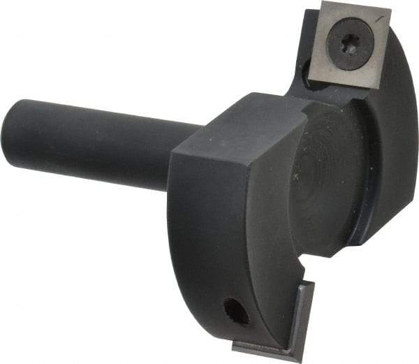 Onsrud - 2-1/2" Cutting Diam, 1/8" Max Depth of Cut, 1/2" Shank Diam, Indexable Spoilboard Surface Insert Cutter - 2 Cutters, Straight Cut, ICK L 142 Insert Style, 2.8" OAL, 2" Shank Length, Right Hand Cut - Apex Tool & Supply
