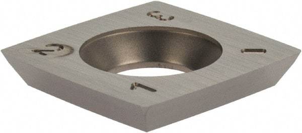 Onsrud - VPGT160412 Carbide Milling Insert - Uncoated, 1/4" Thick, 1/2" Inscribed Circle - Apex Tool & Supply
