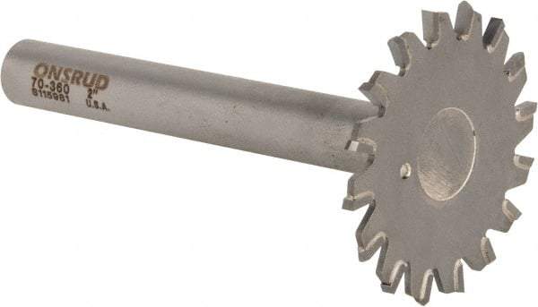 Onsrud - 2" Diam x 0.095" Blade Thickness, 16 Tooth Slitting and Slotting Saw - Shank Connection, Right Hand, Uncoated, Carbide-Tipped, -5° Rake - Apex Tool & Supply