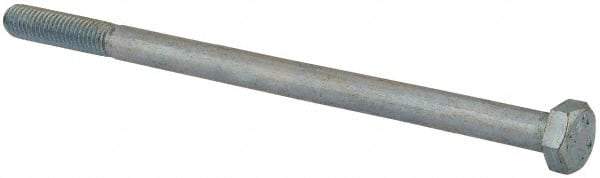 Value Collection - M8x1.25mm Metric Coarse, 140mm Length Under Head Hex Head Cap Screw - Partially Threaded, Grade 8.8 Steel, Zinc-Plated Finish, 13mm Hex - Apex Tool & Supply