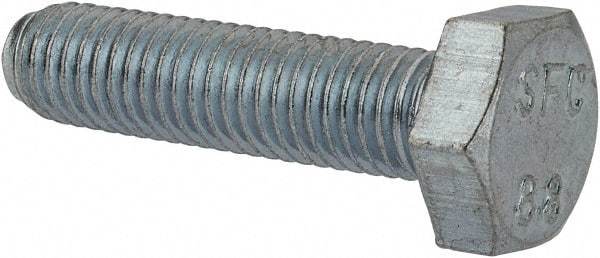 Value Collection - M10x1.50mm Metric Coarse, 40mm Length Under Head Hex Head Cap Screw - Fully Threaded, Grade 8.8 Steel, Zinc-Plated Finish, 17mm Hex - Apex Tool & Supply