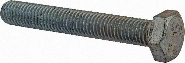 Value Collection - M10x1.50mm Metric Coarse, 70mm Length Under Head Hex Head Cap Screw - Fully Threaded, Grade 8.8 Steel, Zinc-Plated Finish, 17mm Hex - Apex Tool & Supply