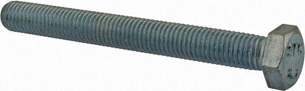Value Collection - M12x1.75mm Metric Coarse, 110mm Length Under Head Hex Head Cap Screw - Fully Threaded, Grade 8.8 Steel, Zinc-Plated Finish, 19mm Hex - Apex Tool & Supply