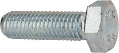 Value Collection - M12x1.75mm Metric Coarse, 40mm Length Under Head Hex Head Cap Screw - Fully Threaded, Grade 8.8 Steel, Zinc-Plated Finish, 19mm Hex - Apex Tool & Supply