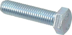 Value Collection - M12x1.75mm Metric Coarse, 50mm Length Under Head Hex Head Cap Screw - Fully Threaded, Grade 8.8 Steel, Zinc-Plated Finish, 19mm Hex - Apex Tool & Supply